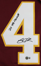 Gary Clark "2x SB Champ" Authentic Signed Maroon Pro Style Jersey BAS Witness 2