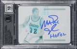 Magic Johnson "HOF 02" Signed 2014 NT TT PP Cyan #TTAMJ Card Auto 10 BAS Slabbed