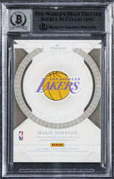 Magic Johnson Signed 2021 NT Timeless Mat #18 #83/99 Card Auto 10! BAS Slabbed