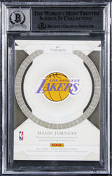 Magic Johnson Signed 2021 NT Timeless Mat #18 #51/99 Card Auto 10! BAS Slabbed
