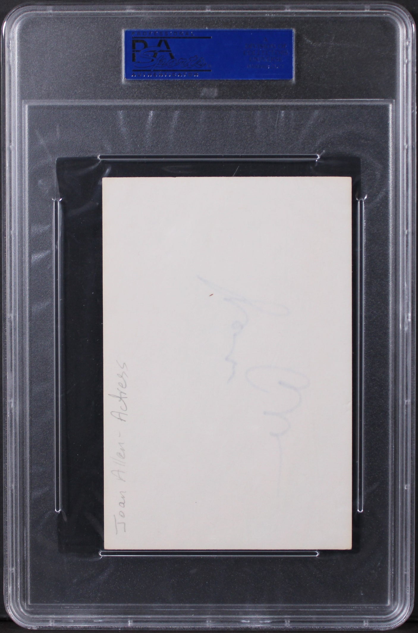 Joan Allen The Upside of Anger Authentic Signed 4x6 Index Card PSA/DNA Slabbed