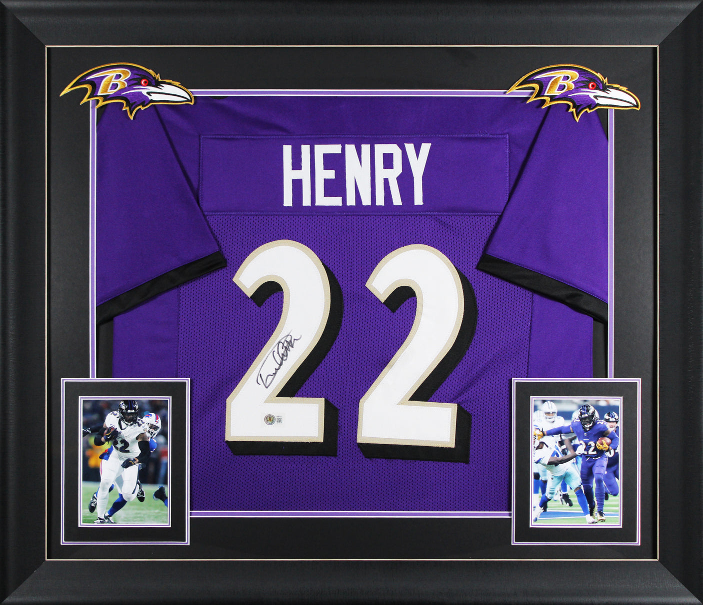 Derrick Henry Authentic Signed Purple Pro Style Framed Jersey Autographed BAS