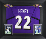 Derrick Henry Authentic Signed Purple Pro Style Framed Jersey Autographed BAS
