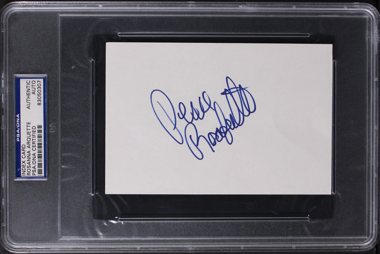 Rosanna Arquette Pulp Fiction Authentic Signed 4x6 Index Card PSA/DNA Slabbed 2