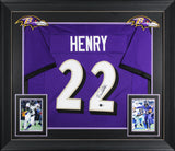 Derrick Henry Authentic Signed Purple Pro Style Framed Jersey Autographed BAS