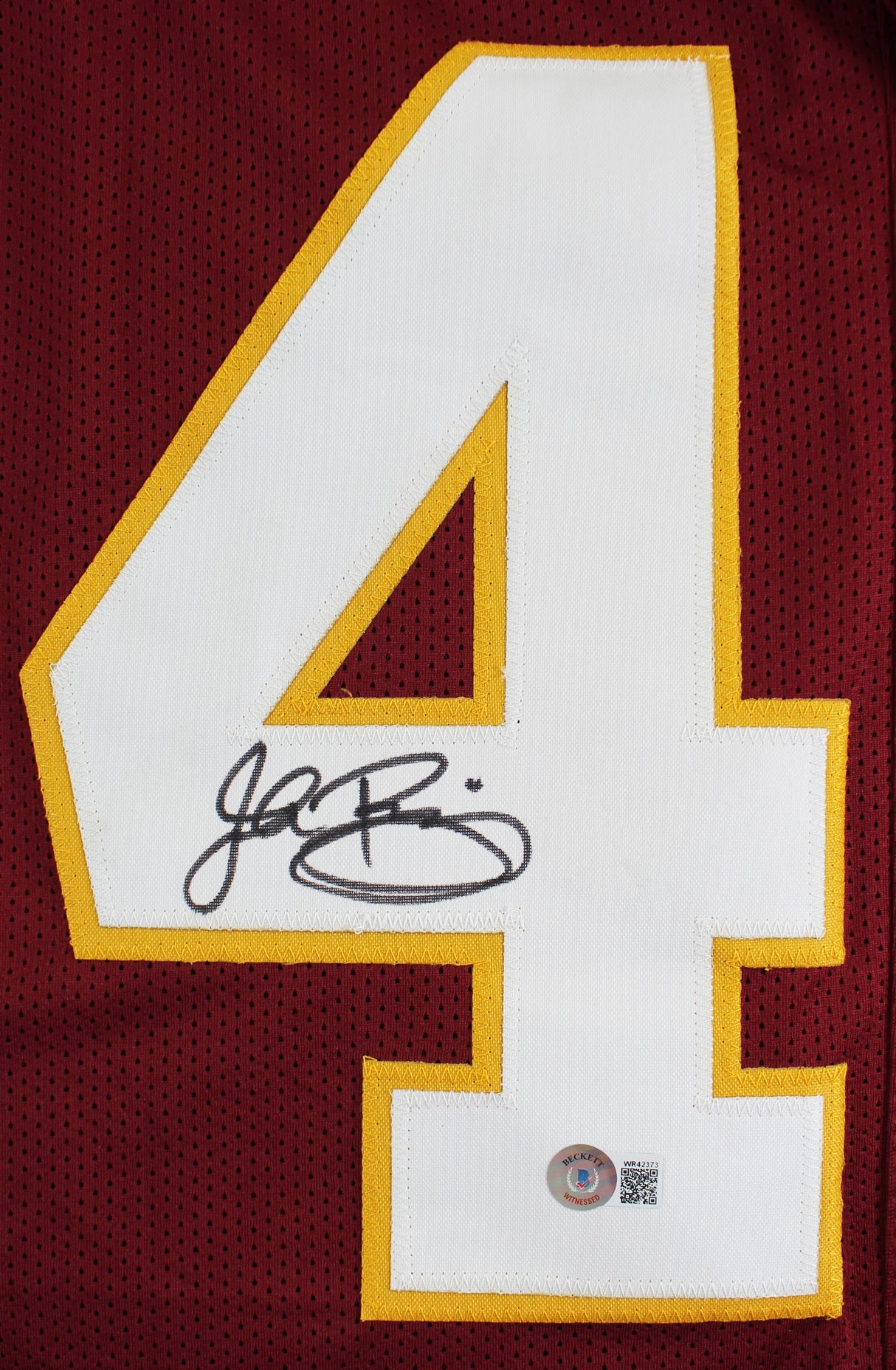 John Riggins Authentic Signed Maroon Pro Style Framed Jersey BAS Witnessed