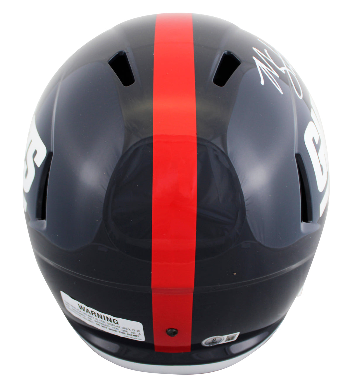 Giants Michael Strahan Signed 1981-99 TB Full Size Speed Rep Helmet BAS Witness