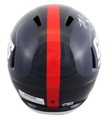 Giants Michael Strahan Signed 1981-99 TB F/S Speed Rep Helmet W/ Case BAS Wit