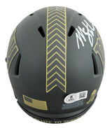 Giants Michael Strahan Signed Salute to Service IV Speed Mini Helmet BAS Witness