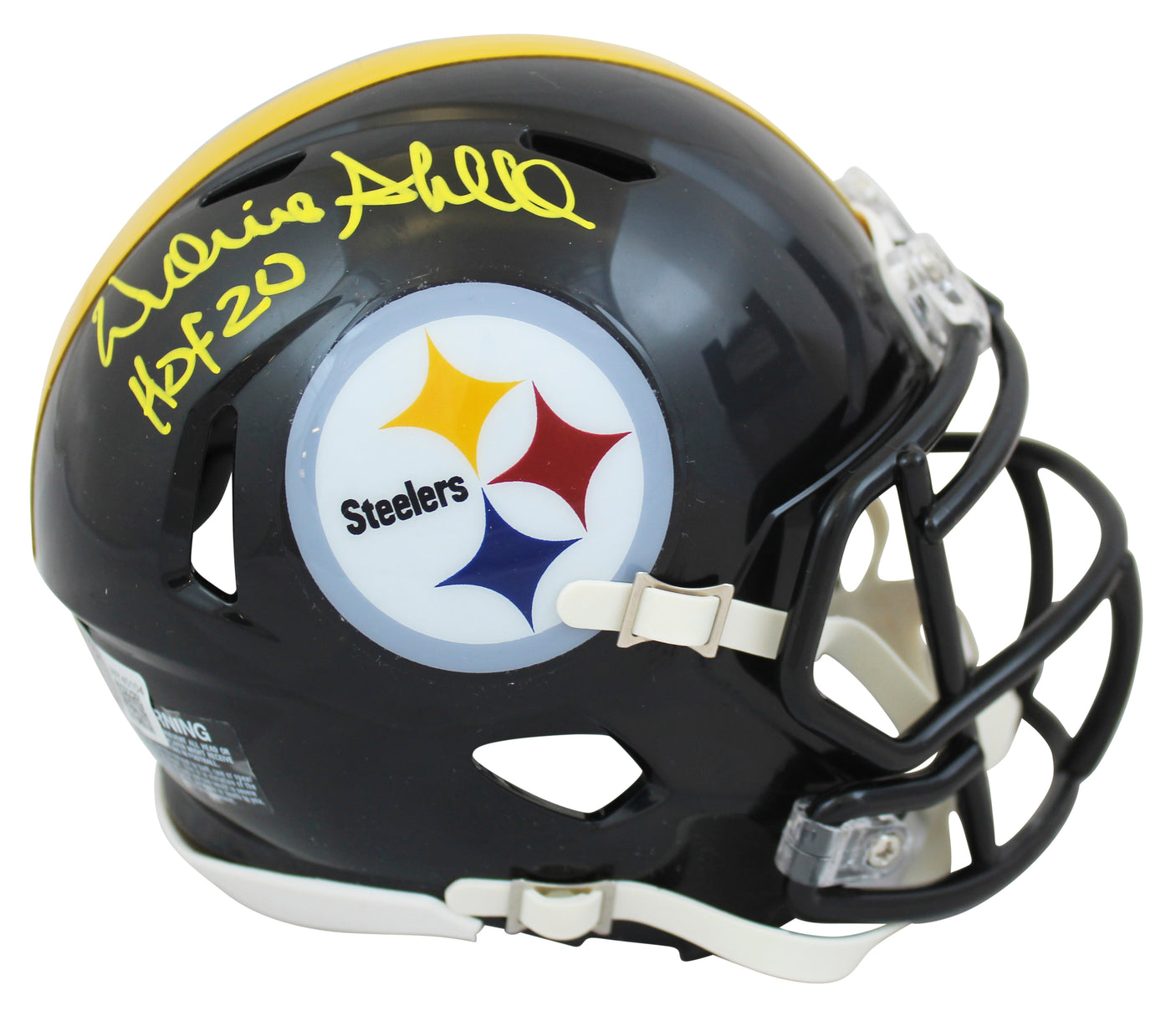 Steelers Donnie Shell "HOF 2020" Signed Speed Mini Helmet W/ Case BAS Witnessed