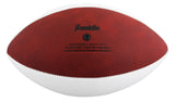 Giants Michael Strahan Signed Franklin White Panel Logo Football BAS Witnessed