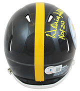 Steelers Donnie Shell "HOF 2020" Signed Speed Mini Helmet W/ Case BAS Witnessed