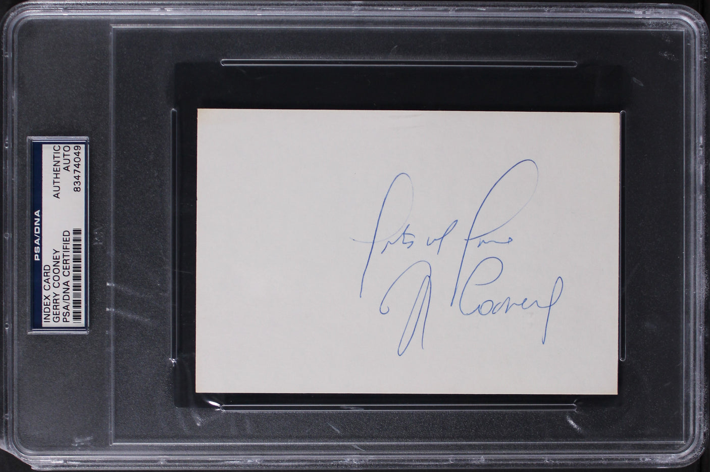 Gerry Cooney Authentic Signed 4x6 Index Card Autographed PSA/DNA Slabbed
