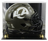 Rams Jared Verse & Braden Fiske Signed STS F/S Speed Proline Helmet W/ Case BAS