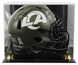 Rams Jared Verse & Braden Fiske Signed STS F/S Speed Proline Helmet W/ Case BAS