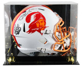 Bucs Warren Sapp & Mike Alstott Signed 76-96 TB F/S Speed Rep Helmet W/ Case BAS