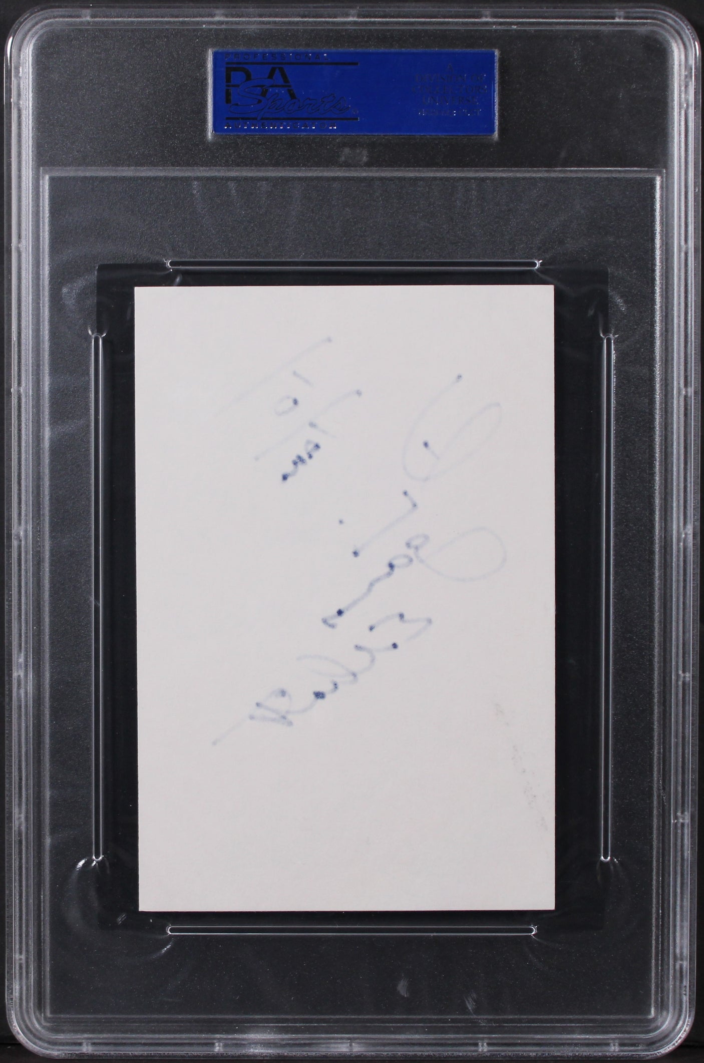 David James Elliott JAG Authentic Signed 4x6 Index Card PSA/DNA Slabbed