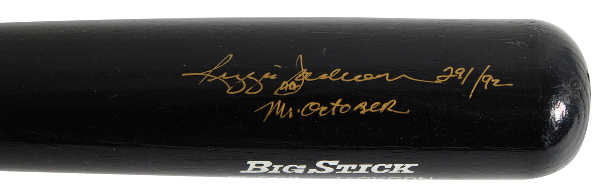 Reggie Jackson "Mr. October" Signed Rawlings Player Model LE #29/92 Bat UDA BAS