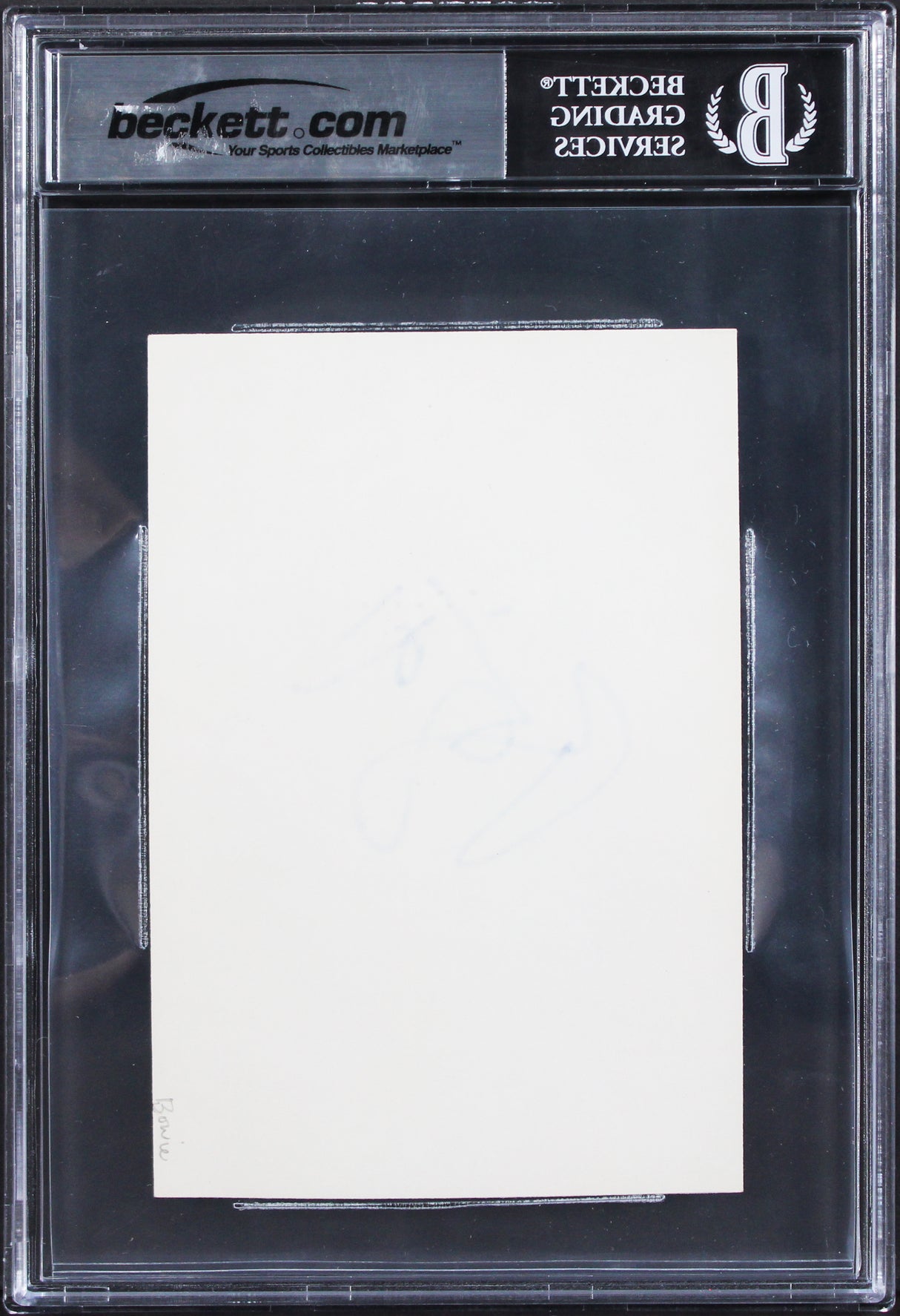 David Bowie "91" Authentic Signed 3x5 Index Card Auto Graded 10! BAS Slabbed