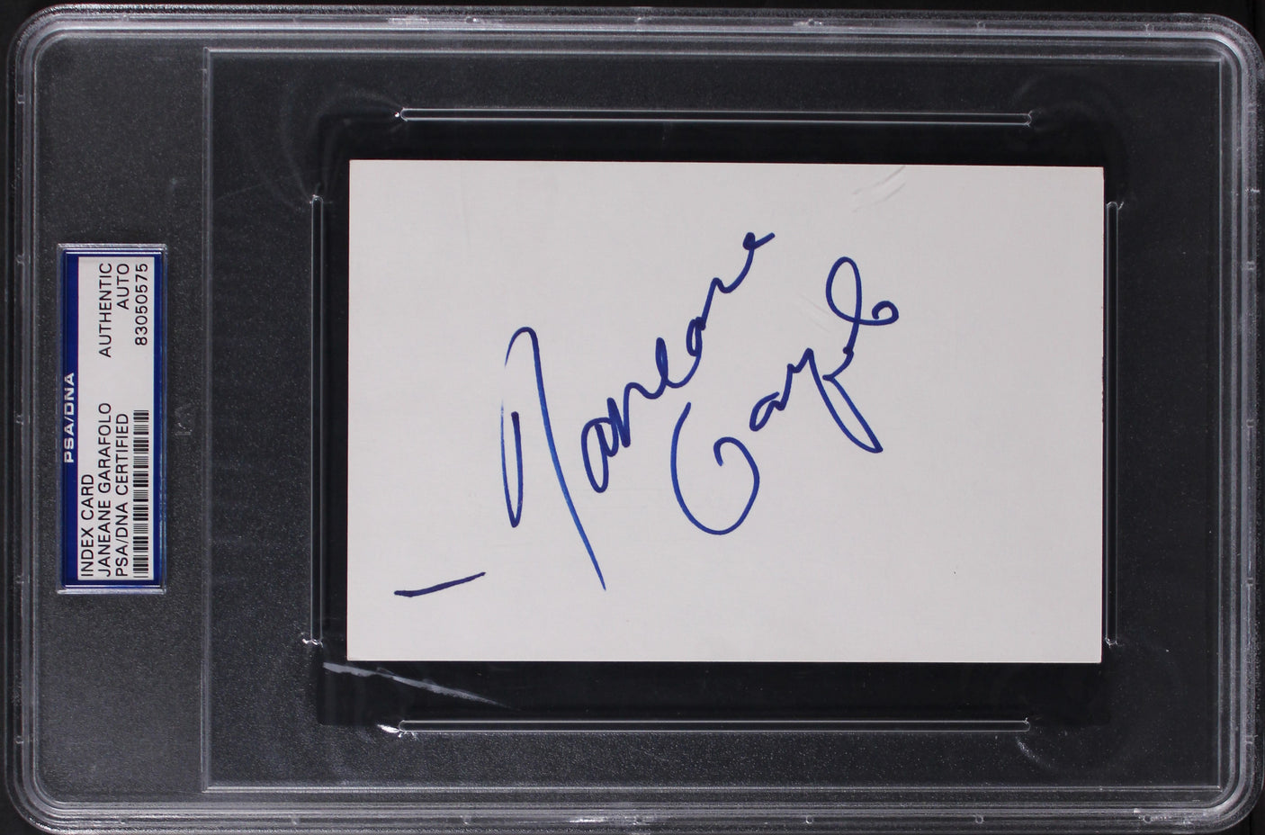 Janeane Garofolo The Truth about Cats & Dogs Signed 4x6 Index Card PSA Slabbed