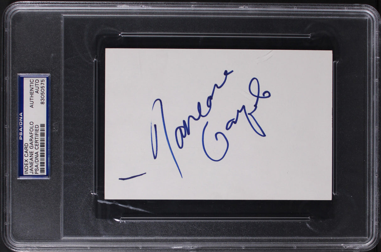 Janeane Garofolo The Truth about Cats & Dogs Signed 4x6 Index Card PSA Slabbed