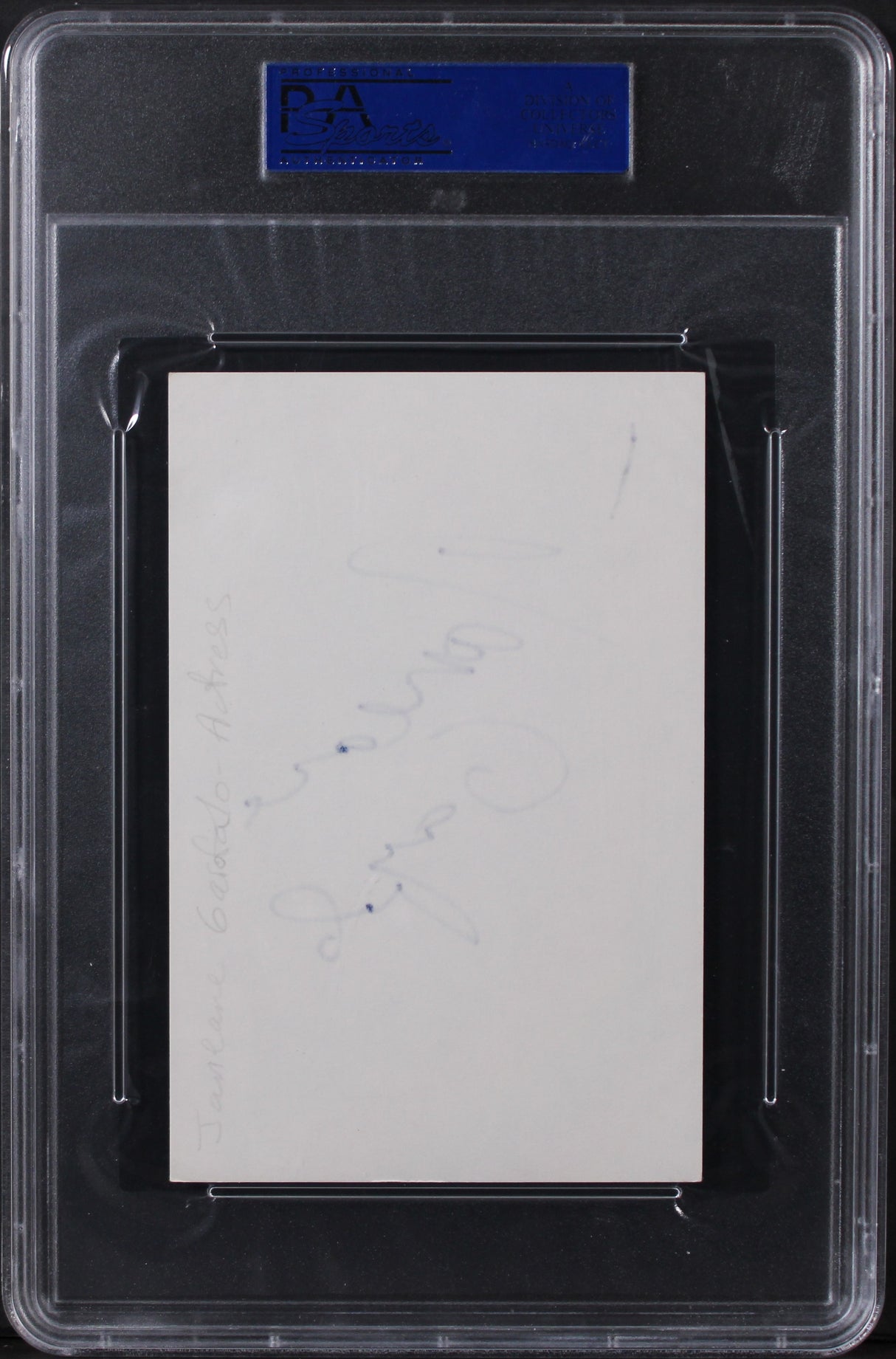 Janeane Garofolo The Truth about Cats & Dogs Signed 4x6 Index Card PSA Slabbed