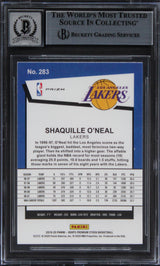 Lakers Shaquille O'Neal Signed 2019 Hoops PS Prizm SL #283 Card Auto 10 BAS Slab
