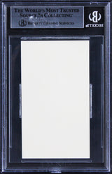 Richard Nixon Authentic Signed Post Presidency Business Card BAS Slabbed