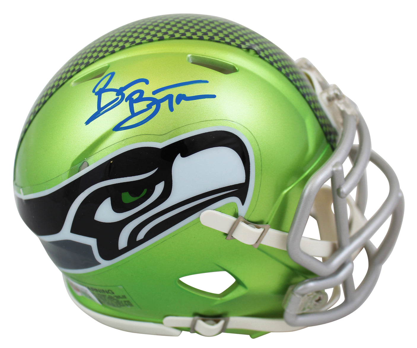 Seahawks Brian Bosworth Signed Flash Speed Mini Helmet W/ Case BAS Witnessed