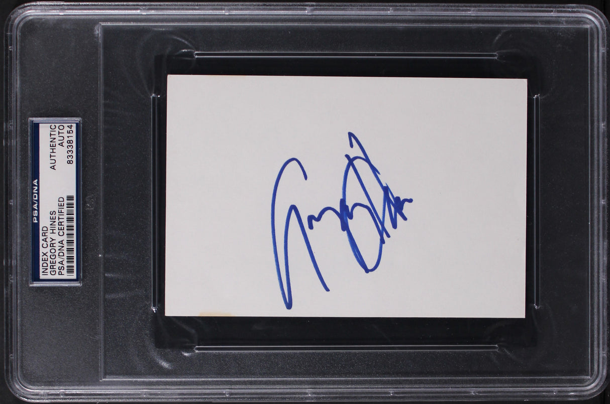 Gregory Hines History of the World: Part I Signed 4x6 Index Card PSA/DNA Slabbed