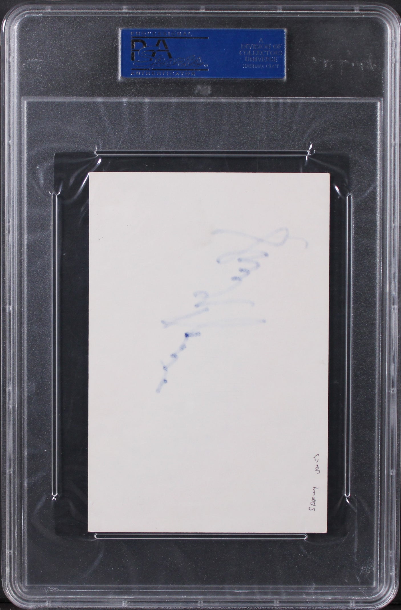 Shirley Jones Elmer Gantry Authentic Signed 4x6 Index Card PSA/DNA Slabbed