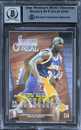 Lakers Shaquille O'Neal Authentic Signed 1996 Z-Force #114 Card Auto 10 BAS Slab