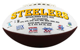 Steelers Jack Sawyer Signed Rawlings White Panel Logo Football W/ Case BAS Wit