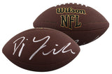 Colts D.J. Giddens Signed Wilson Super Grip Football W/ Case BAS Witnessed