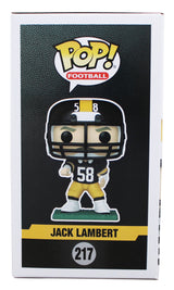 Steelers Jack Lambert "HOF 90" Signed #67 Funko Pop Vinyl Figure BAS Witnessed