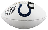 Colts D.J. Giddens Signed Franklin White Panel Logo Football BAS Witnessed
