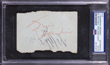 Jimi Hendrix, Noel Redding & Mitch Mitchell Signed 2.75x4 Cut Sig PSA/DNA Slab