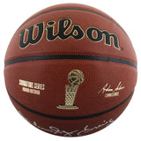 76ers Julius "Dr. J" Erving Signed Wilson Trophy Series Basketball BAS Witnessed