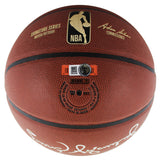 76ers Julius "Dr. J" Erving Signed Wilson Trophy Series Basketball BAS Witnessed