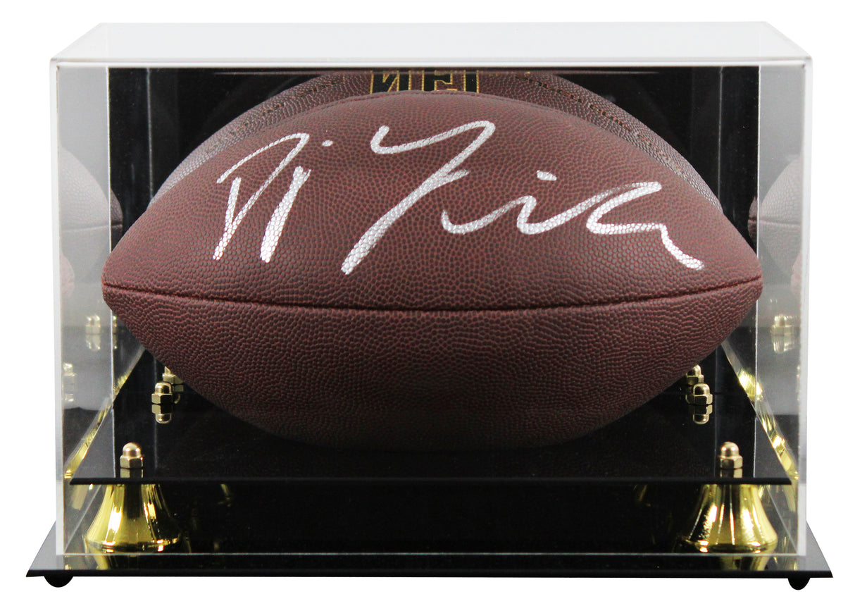 Colts D.J. Giddens Signed Wilson Super Grip Football W/ Case BAS Witnessed