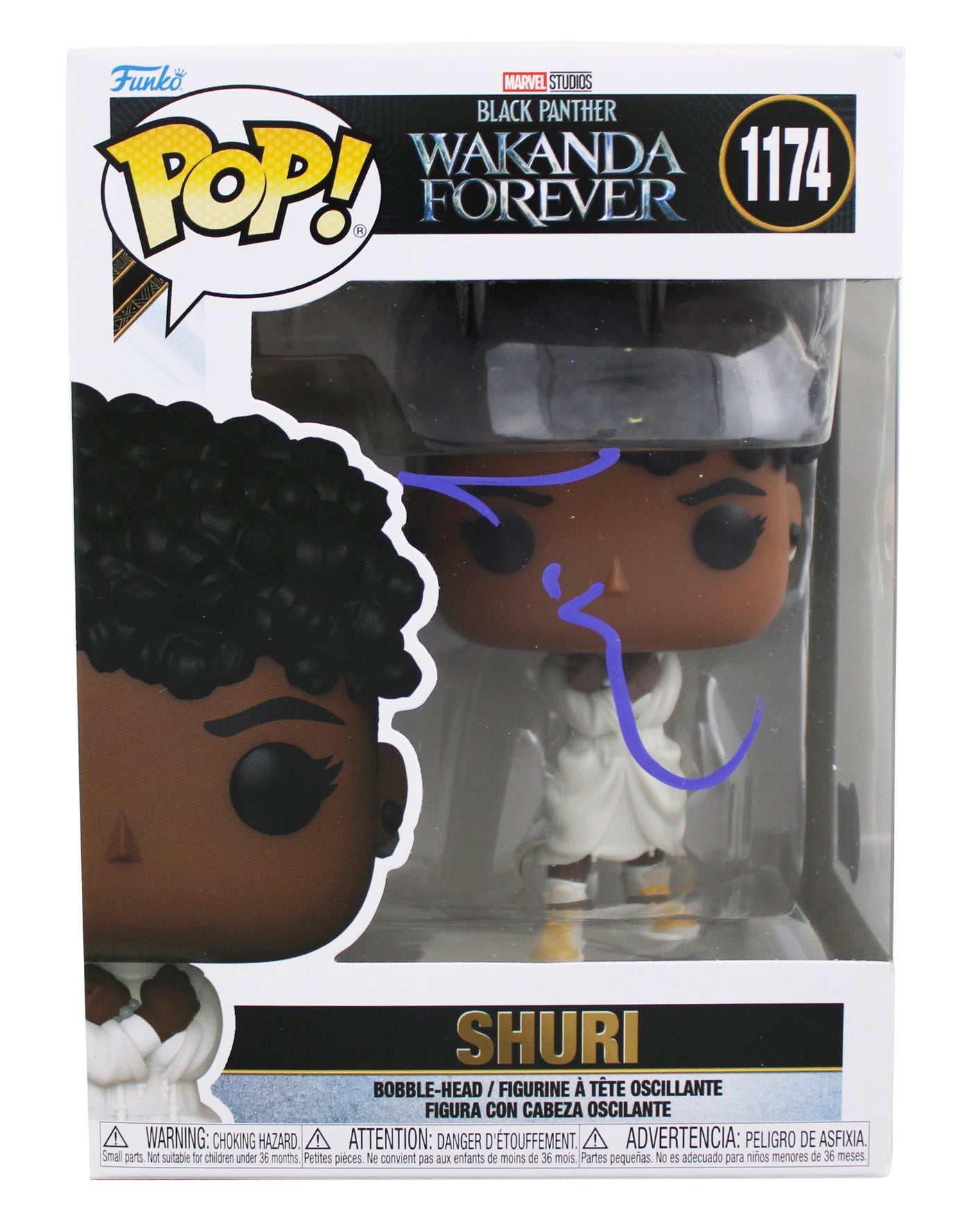 Letitia Wright Black Panther Signed Shuri #1174 Funko Pop Vinyl Figure BAS