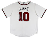 Braves Chipper Jones Authentic Signed White Majestic Cool Base Jersey Fanatics