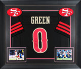 Renardo Green Signed 2025 Rivalries Black Pro Style Framed Jersey JSA Witness