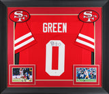 Renardo Green Authentic Signed Red Pro Style Framed Jersey JSA Witness