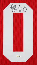Renardo Green Authentic Signed Red Pro Style Framed Jersey JSA Witness