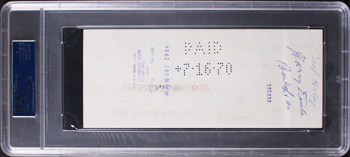 Jack Haley The Wizard Of Oz Double Signed 3.5X8.5 1970 Check PSA/DNA Slabbed