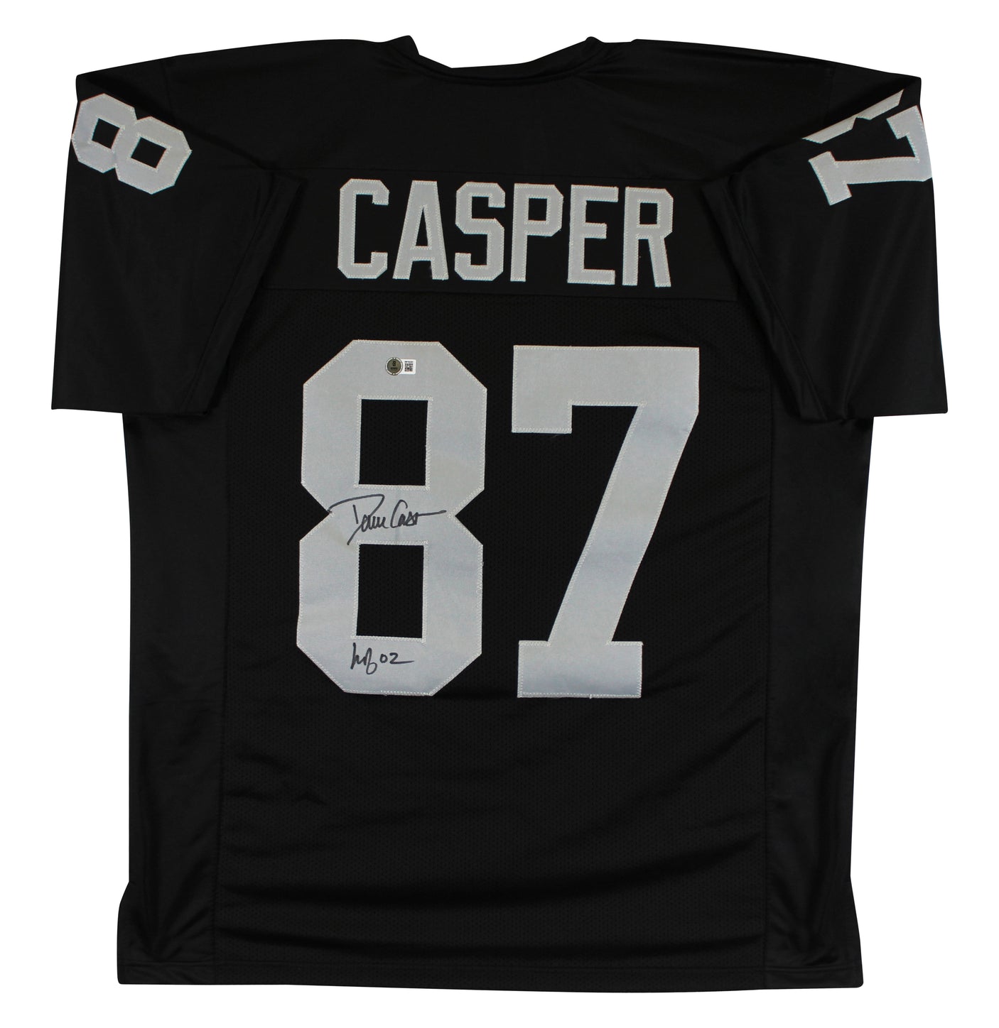 Dave Casper "HOF 02" Authentic Signed Black Pro Style Jersey BAS Witnessed