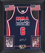 Patrick Ewing Signed Navy Blue 1992 Team USA M&N Authentic Framed Jersey BAS