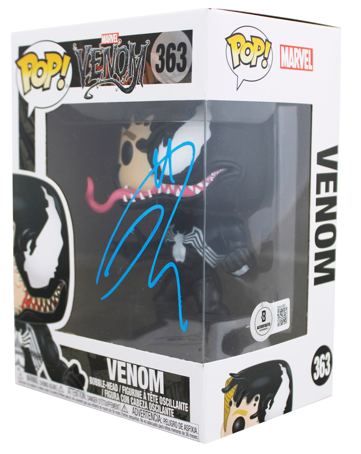 Tom Hardy Venom Authentic Signed Venom #363 Funko Pop Vinyl Figure BAS #BN41661