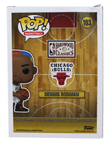 Bulls Dennis Rodman Signed #103 Funko Pop Vinyl Figure BAS Witnessed #4W113576